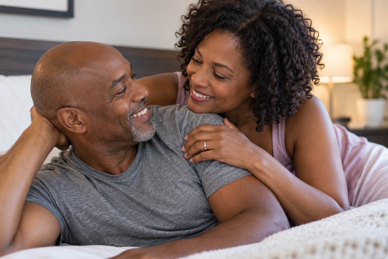 couple sharing affection Mature couple sharing an affectionate moment